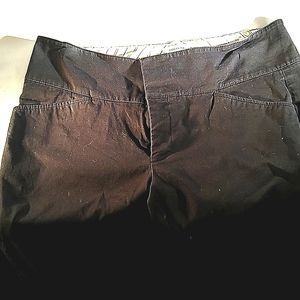 Docker Capris split side leg.  Hip riding waist